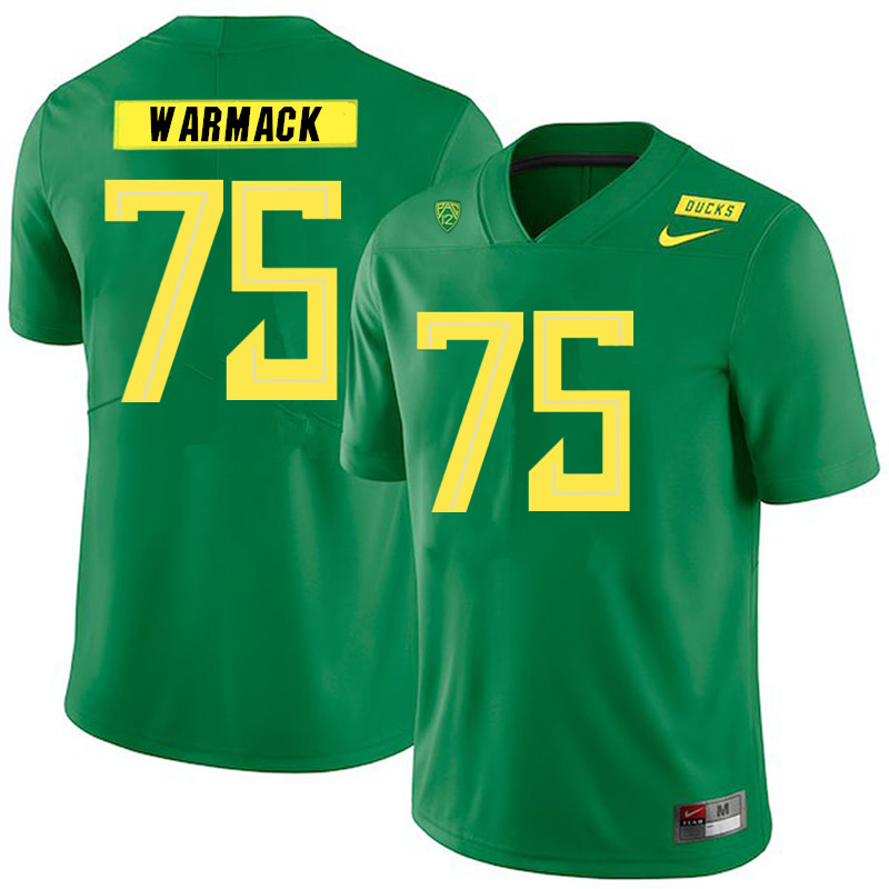 2019 Men #75 Dallas Warmack Oregon Ducks College Football Jerseys Sale-Green - Click Image to Close
